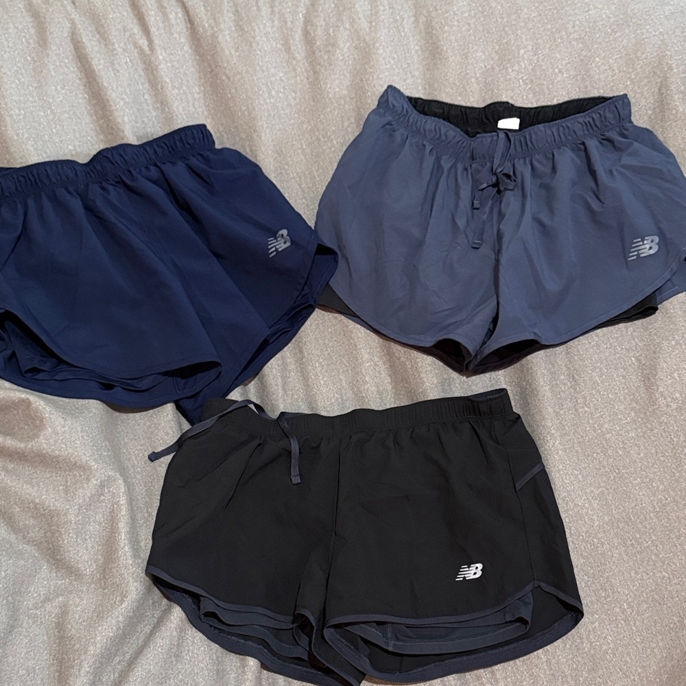 New Balance Navy, Gray, and Black Shorts Trio